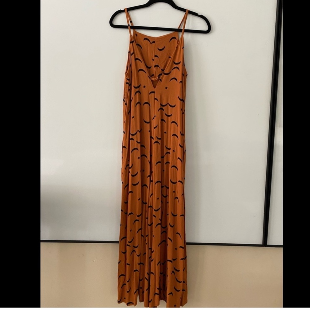 Ava Sky Orange and Black Jumpsuit - Picture 2 of 6